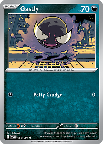 Karta Pokemon 054 94 Gastly [Phantasmal Flames].JPG
