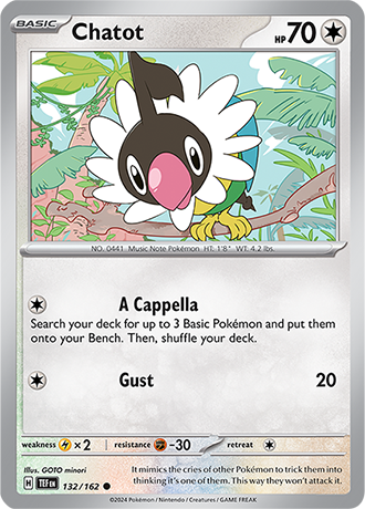 Karta Pokemon 132 162 Chatot [Temporal Forces].JPG