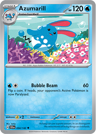 Karta Pokemon 034 142 Azumarill [Stellar Crown].JPG