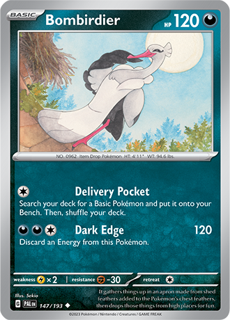 Karta Pokemon 147 193 Bombirdier [Paldea Evolved].JPG