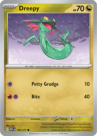 Karta Pokemon 158 217  Dreepy [Ascended Heroes].JPG