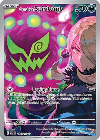 Karta Pokemon 244 217  Cynthia's Spiritomb [Ascended Heroes].JPG