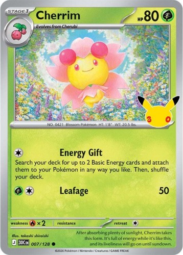 Karta Pokemon 007-128 Cherrim [30th Celebration].JPG