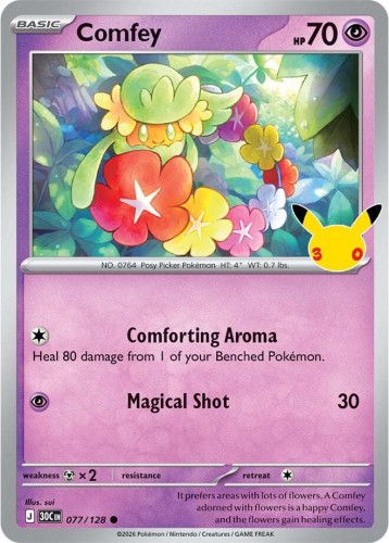 Karta Pokemon 077-128 Comfey [30th Celebration].JPG