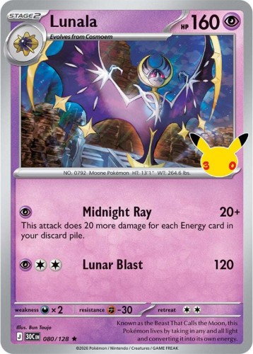 Karta Pokemon 080-128 Lunala [30th Celebration].JPG