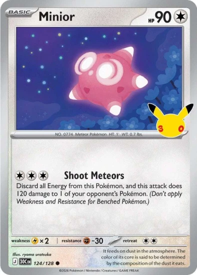 Karta Pokemon 124-128 Minior [30th Celebration].JPG