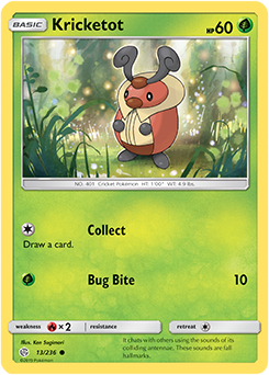 Karta Pokemon 13-236  Kricketot [Cosmic Eclipse].JPG