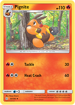 Karta Pokemon 32-236  Pignite [Cosmic Eclipse].JPG