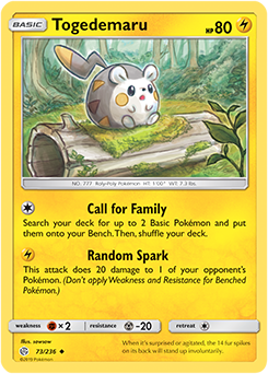 Karta Pokemon 73-236  Togedemaru [Cosmic Eclipse].JPG