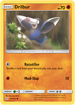 Karta Pokemon 114-236  Drilbur [Cosmic Eclipse].JPG