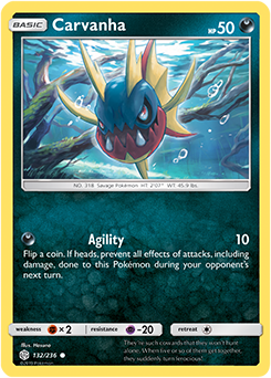 Karta Pokemon 132-236  Carvanha [Cosmic Eclipse].JPG