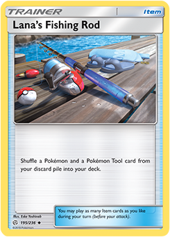 Karta Pokemon 195-236  Lana's Fishing Rod [Cosmic Eclipse].JPG