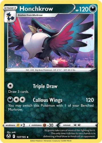 Karta Pokemon 107-236  Honchkrow [Silver Tempest].JPG