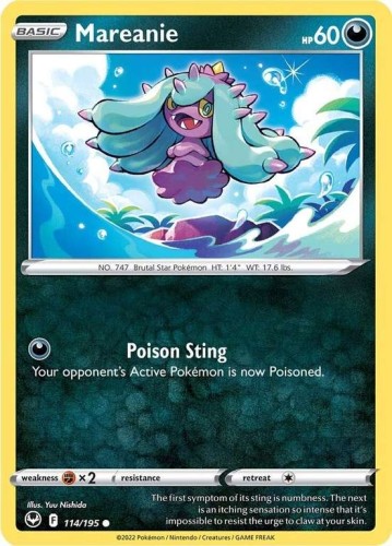 Karta Pokemon 114-236  Mareanie [Silver Tempest].JPG