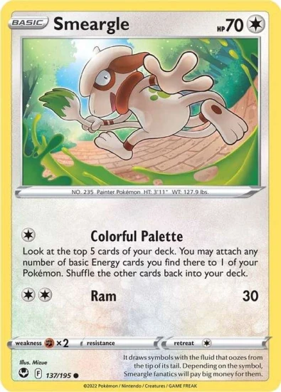 Karta Pokemon 137-236  Smeargle [Silver Tempest].JPG