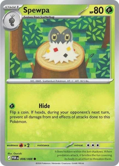 Karta Pokemon 008-088  Spewpa [Perfect Order].JPG