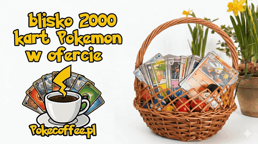 Duży asortyment kart Pokemon